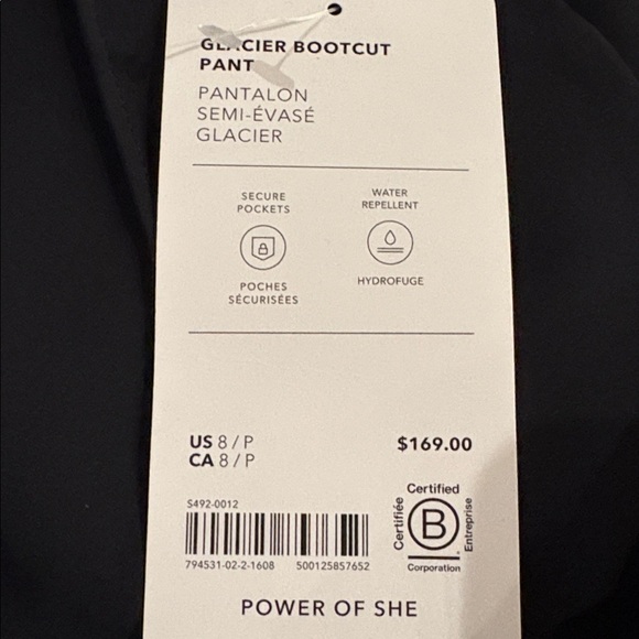 NWT Athleta Glacier Bootcut Black Pants Size 8/P - Picture 7 of 9